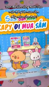 Sách - Sách Dán Hình Capy Đi Mua Sắm (tặng kèm 2 phòng sticker 3D)