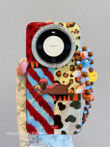 Pura70 Pro+ Huawei Mate60 Full Cover Cartoon Leopard Print Embroidery Womens Phone Case Durable Acrylic Protective Shell