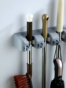 [MHS] Gantungan Sapu Pel Dengan Hook 3 & 5 Slot Magic Holder