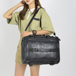 Balo Du Lịch Công Sở Dung Tích Lớn JXWARWOLF 2025 Mới Balo Máy Tính Xách Tay Cầm Tay Bằng Da PU Cổ Điển Không Có Tay Cầm