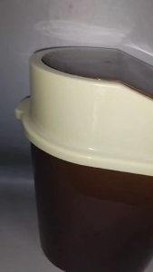 8 Liters Garbage Mini Flip Lid Trash Can Recycle Bin Garbage Can Basurahan Small Brown Kitchen Bin