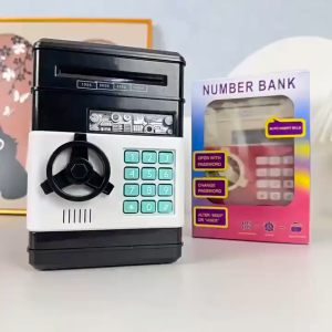 // Mini Electronic ATM Savings Piggy Bank Toys for Kids Real Money Save Password Cash Safe Box Gifts for Girls Boys with