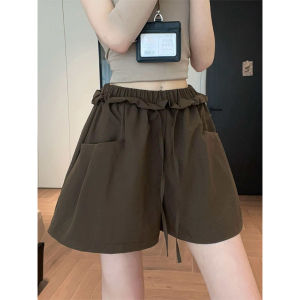 LANMENGYA | High-waisted Relaxed Elastic Waist Shorts