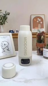 MODONG 600ML Electric Water Cup 316 Water Cup Travel Portable Kettle Heating Thermos Cup Baby Milk Thermostatic Cup