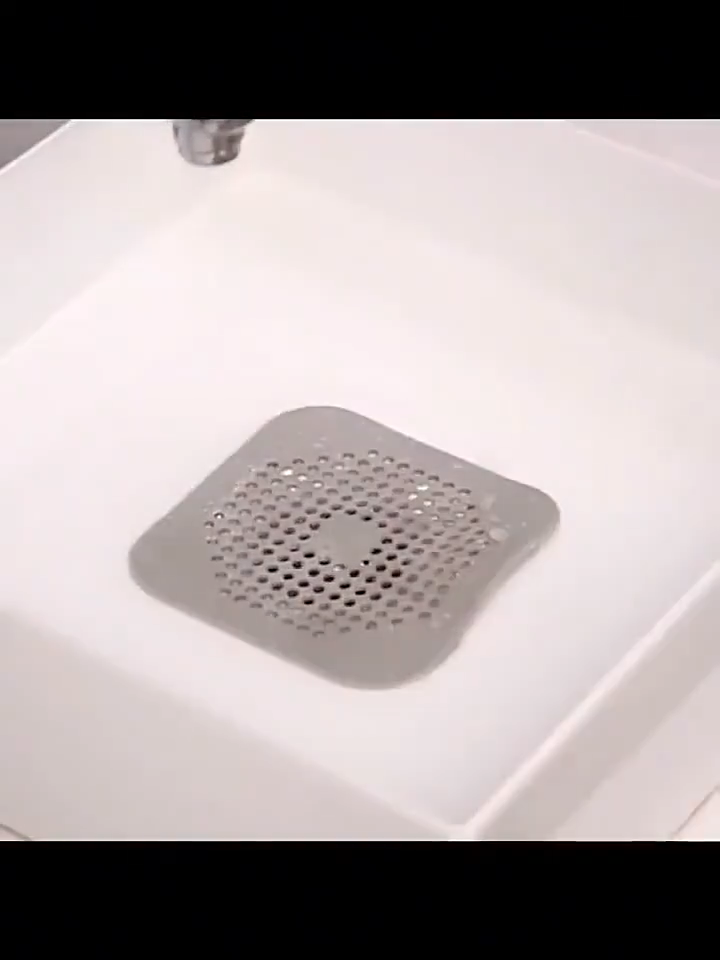 3pc Silicone bathroom and kitchen sink filters hair-catching mesh floor drains stickers