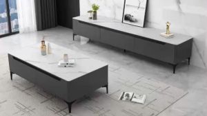 Bàn trà đơn Sofa phòng khách mặt kính hoặc đá chữ nhật chân kim loại BT-6 sang trọng hiện đại