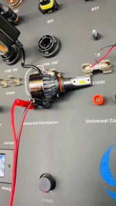 ไฟหน้า ไฟตัดหมก led  12v แบบ2สีปิดเปิดเปลี่ยนสี ขาว-น้ำเงิน