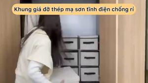 Kệ Chia Hộp Đựng Quần Áo Giá Đỡ Thép Mạ Sơn Tĩnh Điện (không bao gồm hộp)