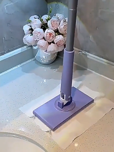 [Ship in 24h]Automatic Cloth Changing Mini Mop Hands-Free Mini Flat Mop Using Face Towel Tissues