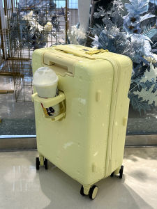 Residane New Multifunctional Front Opening Luggage Small 20 Inch Cabin Bag Womens Leather Suitcase Fashionable Travel Bag