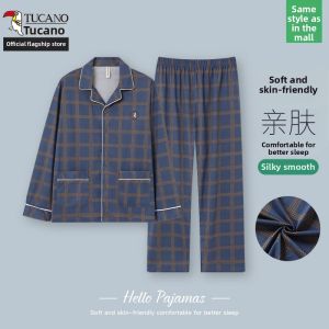 TUCANO | Middle-aged and Elderly Turn-down Collar Autumn Comfortable Breathable Home Wear