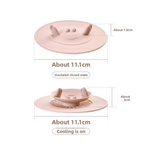 Adorable Crab Silicone Cup Lid Food Grade Mug Cover Cup Accessories Universal Dustproof High Temperature Resistant