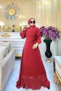GAMIS MEWAH WANITA TERBARU PLUS FHASMINA-SATU SET GAMIS WANITA POLOS PAYET MUTIARA