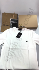 Original Fred Perry T Shirt Men Solid Color Embroidered Short Sleeve Top men t shirt