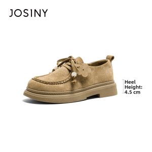 Josiny | Womens Mid Heel Loafer Soft Bottom Casual Shoes