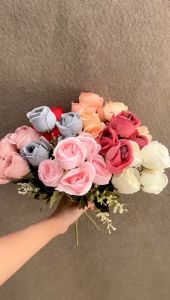 Bunga Mawar Rose Premium Kuncup Jepang Cabang 5 (Satuan) Bunga Dekorasi Kelopak Bunga Mawar Premium