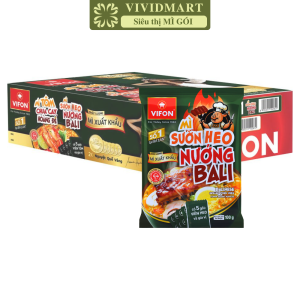 [THÙNG 18 GÓI] - VIFON - Mì Vifon xuất khẩu 4 vị: Tôm chua cay hoàng đế Trộn/Nước Sườn heo nướng Bali Trộn/Nước (100-180g/gói)