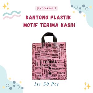 Tas Plastik Pakaian Motif Terima Kasih [50Pcs] - Ukuran 30 x 32 Cm
