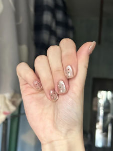 Tay Chân Ngắn Nhiều Màu Sắc Bằng Hạt Thủy Tinh Mắt Mèo Thủ Công Mùa Hè Dopaamine Wearing Nail Art Đồ Dùng Làm Đẹp Móng Tay Có Thể Tháo Rời