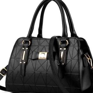 Bow womens bag 2024 European and American New Fashion Embossing Portable Big Bag Foreign Trade Large Capacity Shoulder Bag