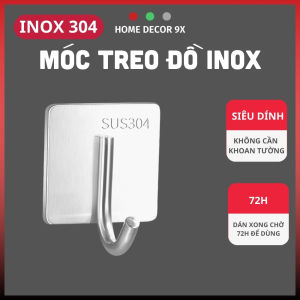 Móc Treo Tường Inox 304 Cao Cấp Siêu Chắc Treo Khăn Tắm Quần Áo Đồ Dùng Nhà Bếp Dán Tường Không Cần Khoan Đục