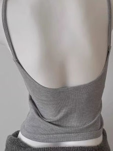 chaqi | Áo ba lỗ hở lưng nhỏ dành cho nữ Áo ngực một mảnh có đệm ngực Áo lót trong suốt mùa hè Áo ba lỗ hở lưng dành cho nữ