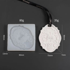 Silicone Mold for Gypsum Relief Carousel Pendant Aroma Gypsum Hanging Tagging Fondant Cake Chocolate Ornaments Baking Tool