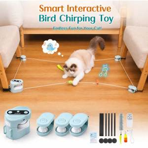 Lovinland đồ chơi tương tác thú cưng Cho Chó mèo Đuổi Theo Chạy Săn Bản Năng Tập Thể Dục điều khiển từ xa cho xe ô tô Đồ Chơi Tự Làm Đuổi Theo Theo Dõi Với 2 Lông