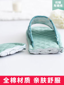 All Year Round For Home Soft Cloth Sole Cotton Slippers Mens and Womens Couple Home Indoor Non-Slip Rubber Particles Mute Floor Fabric Slippers