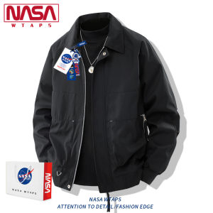 NASA WTAPS | Spring Autumn American Flight Jacket Style Retro Workwear Turn-Down Collar