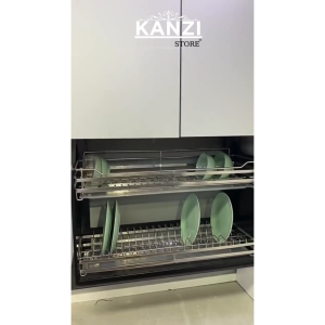 Giá nâng hạ điện Kệ bát đĩa Inox304 ZITOMY 🌻THẾ HỆ MỚI🌻Kệ Đựng Đồ Nhà Bếp Thông Minh