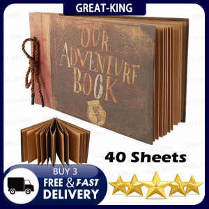 【COD】Great-King DIY Vintage Photo Album Scrapbook Love Scrapbook Our Adventure Book Memory Anniversary Christmas gift