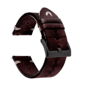Handmade Cowhide Breathable Watch Band 20mm 22mm Men Women 4 Colors Oil Wax Genuine Leather Strap Replace Wristband Accessories