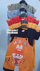 Jumpsuit Bayi Jumper Bayi Newborn 0-9 bulan motif Karakter Kartun Viral LABUBU max BB 8kg