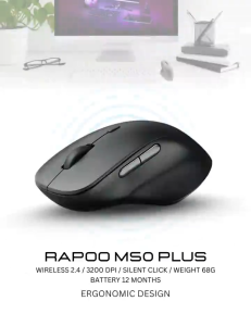 Rapoo M50 Plus Silent 2.4G USB 3.0 Wireless Mouse No ratings yet 0 Sold