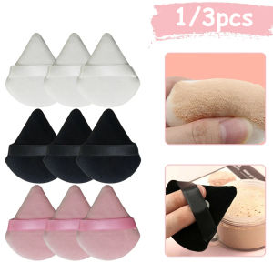 3Pcs Triangle Velvet Powder Puff Make Up Sponges for Face Eyes Contouring Shadow Seal Cosmetic Foundation Makeup Tool