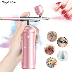 Hengfa Lina The New Face Oxygen Injector Micro Air Compressor Kit Is Suitable For Nail Art Tattoo Craft Painting Cake Portable Air Spray