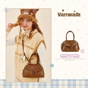 VANWALK | Vintage Autumn/Winter Hand Shoulder Bag Boston Bowling Style