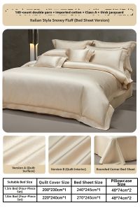 Mercury | Thick Weave Jacquard High-End Italian Damask Bed Sheet Set