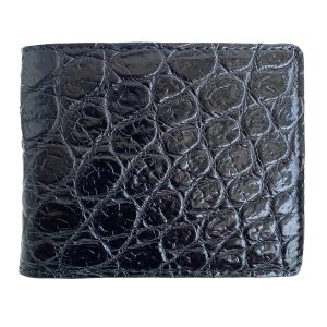 สวัสดีครับ! นี่คือ กระเป๋าสตางค์หนังจระเข้ใบสั้น สีดำ มีช่องหน้าต่างใส ใส่รูป หรือ บัตรประชาชน ใส่การ์ด ธนบัตร หรูหรา คลาสสิค ที่ทันสมัยสำหรับผู้ชาย