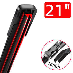 PINMOAP Car Windshield Wiper With Suitable For 16mm New Dual Rubber Strip Design Silent Wiper Blades 14"16"18"19"20"21"22"24"26"
