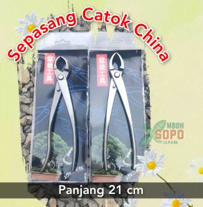 Alat Bonsai Sepasang Catok China Murah miring dan cembung 21 cm