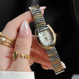 Scottie steel Strap womens watch oval mother-of-pearl watch