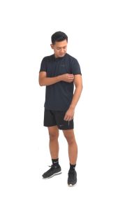 Jersey Kaos Olahraga Dry Fit Running Lari Gym Futsal Dice Polka Orange
