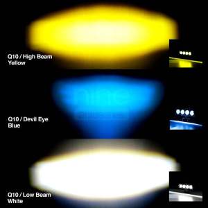 NINE LUMINOS LED LAMPU SOROT TEMBAK Q10 4 MATA LED 50 WATT 4 MODE CAHAYA DEVIL ICE BLUE CAHAYA LAMPU PUTIH DAN KUNING SUPER TERANG