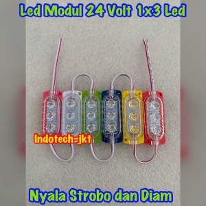 Lampu Led Modul Kolong 24 Volt Nyala Diam dan Kedip 3 Led 1x3