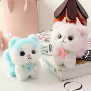 Newest Healing Angel Cat Backpack Pendant Keychain Kawaii Plush Toy Figure Doll Cartoon Anime Cute Gift Gift Doll for Friends