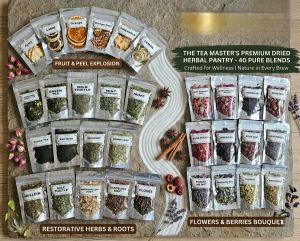 40 Kinds Herbal Tea Sampler | Mixed Dried Tea Leaves Flowers Roots Berries Fruits Green and Black tea | Wellness Tea Collection | Herbal Tea Variety Pack