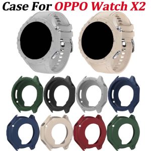 For OPPO Watch X2 Smartwatch Case Protective Bumper Cover Soft Silicone Hollow Cases For OPPO Watch X2 Screen Protector Film