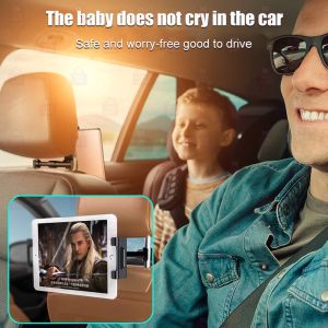 Car Tablet Holder - Extendable Car Tablet Holder Headrest Universal 360° Rotation Tablet Headrest Holder for iPad Switch Smartphone and 5.5-6.3 Inch Devices